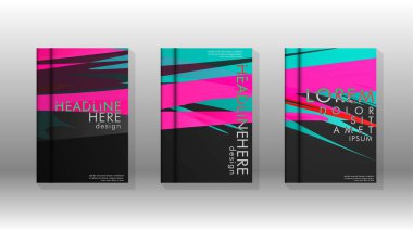 Geometrik tasarım arka planlı kapak kitabı