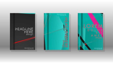 Geometrik tasarım arka planlı kapak kitabı