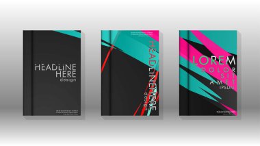 Geometrik tasarım arka planlı kapak kitabı