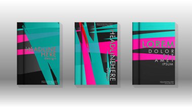 Geometrik tasarım arka planlı kapak kitabı