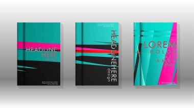 Geometrik tasarım arka planlı kapak kitabı