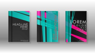 Geometrik tasarım arka planlı kapak kitabı