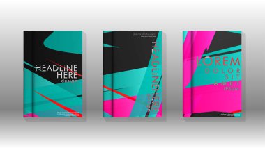 Geometrik tasarım arka planlı kapak kitabı