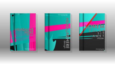 Geometrik tasarım arka planlı kapak kitabı