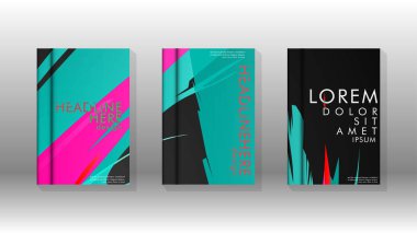 Geometrik tasarım arka planlı kapak kitabı