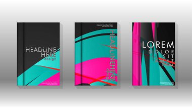 Geometrik tasarım arka planlı kapak kitabı