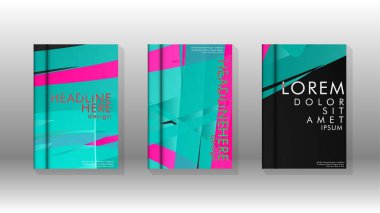 Geometrik tasarım arka planlı kapak kitabı