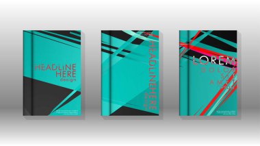 Geometrik tasarım arka planlı kapak kitabı