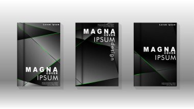 Arka plan kapağı tasarımı lüks çokgen desenler.yeşil üçgen çizgi