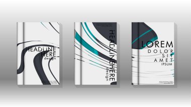 Arka kapak sıvı elemanları ile. Tasarım kavramı kitap. Fütüristik iş düzeni. Dijital poster şablonu. Tasarlamak vektör - eps10