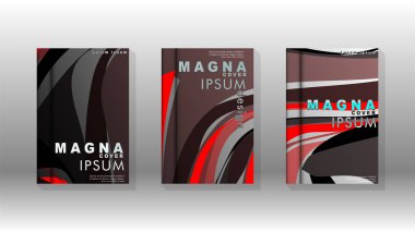 Dalga elemanları ile soyut kapak. kitap tasarım konsepti. Fütüristik iş düzeni.