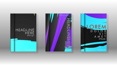 Geometrik tasarım arka planlı kapak kitabı.