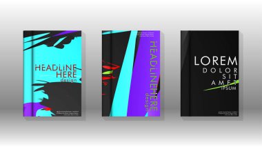 Geometrik tasarım arka planlı kapak kitabı.