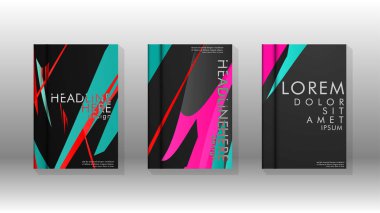 Geometrik tasarım arka planlı kapak kitabı