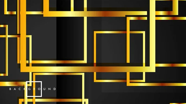 Latar Belakang Vektor Abstrak Modern. dengan gradien warna hitam dan emas. templat eps 10 - Stok Vektor