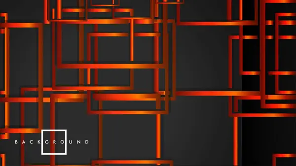 ベクトル現代抽象正方形の背景.黒いオレンジ色のグラデーションで。eps 10 テンプレート — ストックベクタ
