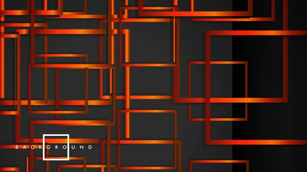 Vector Modern Abstract Squares Fundos. com um gradiente laranja preto. modelo eps 10 — Vetor de Stock