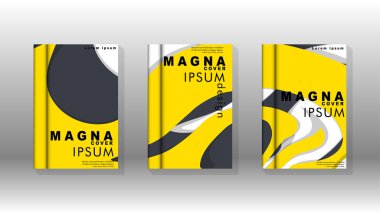 Arka kapak sıvı elemanları ile. Tasarım kavramı kitap. Fütüristik iş düzeni. Dijital poster şablonu. Tasarlamak vektör - eps10