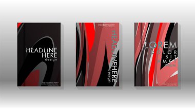 Dalga elemanları ile soyut kapak. kitap tasarım konsepti. Fütüristik iş düzeni.