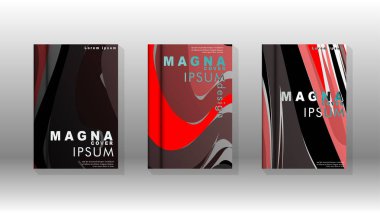 Dalga elemanları ile soyut kapak. kitap tasarım konsepti. Fütüristik iş düzeni.