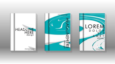 Arka kapak sıvı elemanları ile. Tasarım kavramı kitap. Fütüristik iş düzeni. Dijital poster şablonu. Tasarlamak vektör - eps10