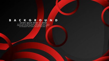 Lüks parlak kırmızı koyu halkalar ile soyut metal vektör arka plan