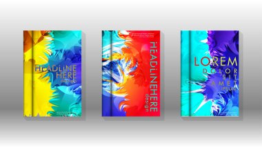 Renkli soyut sprey desenleri ile arka plan kapağı vektör tasarımı. Renk karışımı. Vektör Eps 10. Vektör çizimi