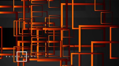 Vektör Modern Soyut Kareler Arka Planlar . siyah kırmızı turuncu degrade ile. eps 10 şablonu