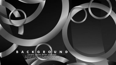 Lüks parlak gri daireler ile soyut metal vektör arka plan