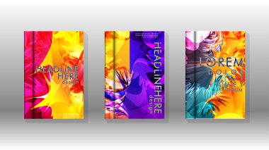 Renkli soyut sprey desenleri ile arka plan kapağı vektör tasarımı. Renk karışımı. Vektör Eps 10. Vektör çizimi