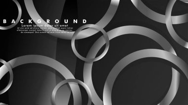 Lüks parlak gri daireler ile soyut metal vektör arka plan