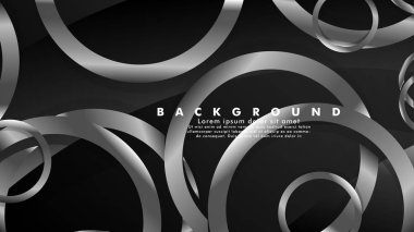 Lüks parlak gri daireler ile soyut metal vektör arka plan