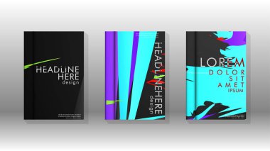 Geometrik tasarım arka planlı kapak kitabı.