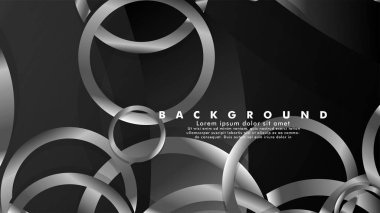 Lüks parlak gri daireler ile soyut metal vektör arka plan