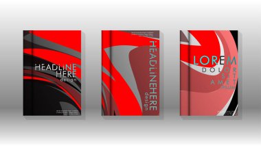 Dalga elemanları ile soyut kapak. kitap tasarım konsepti. Fütüristik iş düzeni.