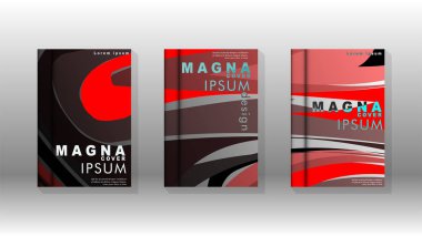 Dalga elemanları ile soyut kapak. kitap tasarım konsepti. Fütüristik iş düzeni.