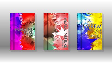 Renkli soyut sprey desenleri ile arka plan kapağı vektör tasarımı. Renk karışımı. Vektör Eps 10. Vektör çizimi