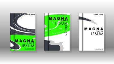 Arka kapak sıvı elemanları ile. Tasarım kavramı kitap. Fütüristik iş düzeni. Dijital poster şablonu. Tasarlamak vektör - eps10