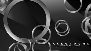 Lüks parlak gri daireler ile soyut metal vektör arka plan