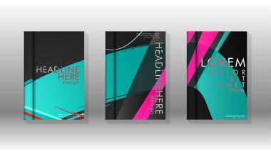 Geometrik tasarım arka planlı kapak kitabı