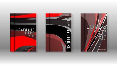 Dalga elemanları ile soyut kapak. kitap tasarım konsepti. Fütüristik iş düzeni.