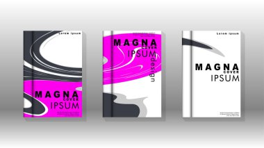 Arka kapak sıvı elemanları ile. Tasarım kavramı kitap. Fütüristik iş düzeni. Dijital poster şablonu. Tasarlamak vektör - eps10