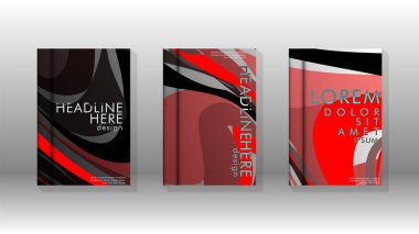 Dalga elemanları ile soyut kapak. kitap tasarım konsepti. Fütüristik iş düzeni.