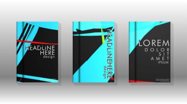 Geometrik tasarım arka planlı kapak kitabı.