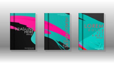 Geometrik tasarım arka planlı kapak kitabı