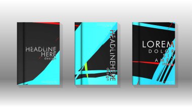 Geometrik tasarım arka planlı kapak kitabı.