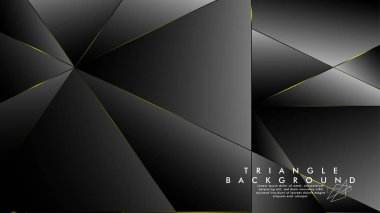 Soyut Arka Plan Geometrik Lüks çokgen desenleri ve Sarı üçgen çizgileri ile