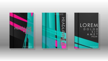 Geometrik tasarım arka planlı kapak kitabı
