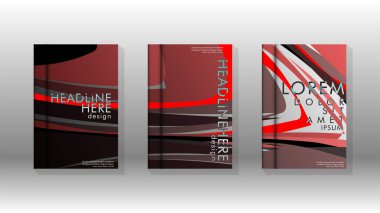 Dalga elemanları ile soyut kapak. kitap tasarım konsepti. Fütüristik iş düzeni.