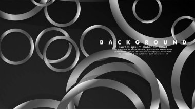 Lüks parlak gri daireler ile soyut metal vektör arka plan